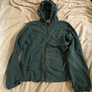 Vtg 90s Juicy Couture Women Hoodie J Zipper Logo girls XL green - Picture 1 of 10