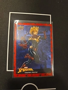 2024 Cubierta Superior Marvel Spider-Man Capitana Marvel Lámina Azul - Imagen 1 de 2