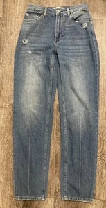 Reformation Damen Jeans Straight Distressed Zip Fly Größe 23 High Rise - Bild 1 von 9