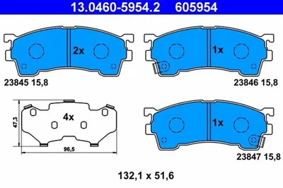 Plaquettes de frein 13.0460-5954.2 ATE pour MAZDA FORD USA - Photo 1/4