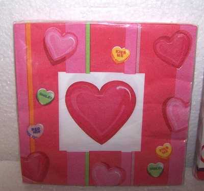 JUEGO DE SERVILLETAS DE PAPEL DÍA DE SAN VALENTÍN A ELECCIÓN PAQUETE CENA CÓCTEL ALMUERZO FIESTA BEBIDA BEV Foto 1 de 2