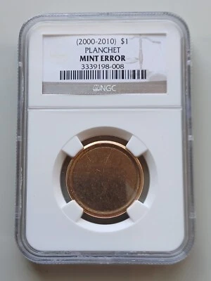 (2000-2010) Dollar Blank Planchet TYPE 2 NGC Gem - Image 1 of 2