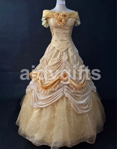 Belle Dress Princess Dress - Handmade Belle Costume for Women & Girls, Custom Si - Picture 1 of 6