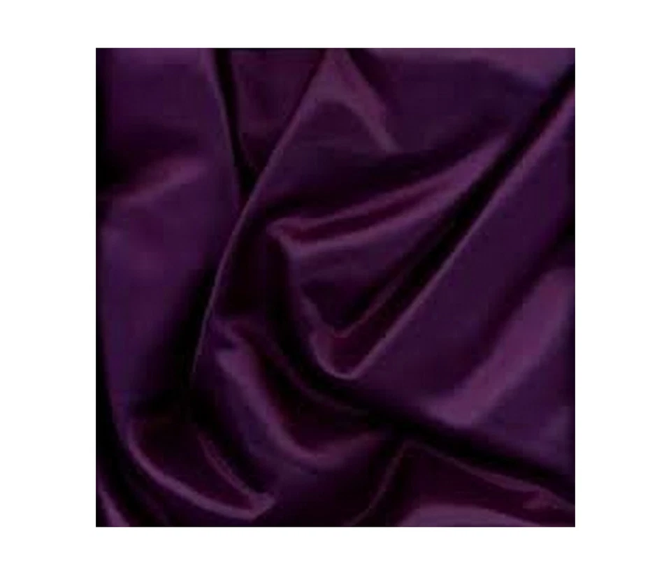 WHOLESALE 10MTS Plain Satin Fabric AUBERGINE Wedding Draping Party Backdrops 60" - Image 1 of 1
