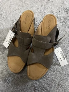 Sandalen Gabor Damen Gr.43 Leder Taupe/ Braun NP 79,95 - Bild 1 von 8