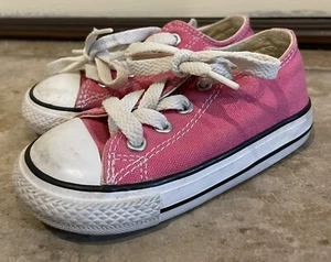 Converse All Star Low Pink Lace Up Sneakers Toddler Size 6 - Picture 1 of 6