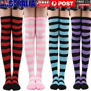Over The Knee Long Girl Women Socks Thigh High Cotton Fashion Stockings Leggings - Picture 1 of 33