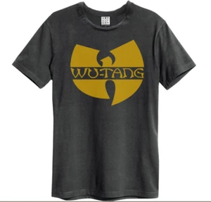 Camiseta Amplified Wu-Tang Clan LOGO charocal gris con estampado amarillo nueva - Imagen 1 de 6