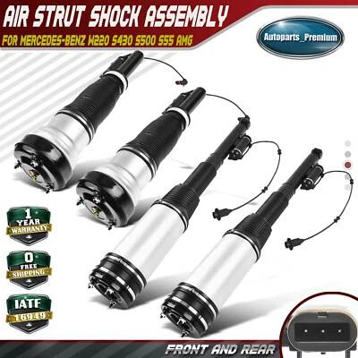4 передние и задние пневматические стойки в сборе для Mercedes-Benz W220 S430 99-06 S500 S55 AMG - Изображение 1 из 4