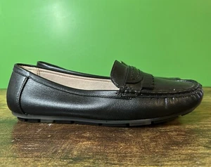 Gasfly Damen-Flats Größe 10 Penny-Loafer schwarz - Bild 1 von 8