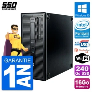 PC Tour HP ProDesk 600 G1 Intel Pentium G3220 RAM 16Go SSD 240Go Windows 10 Wifi - Imagen 1 de 3