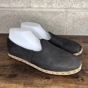 Sabah Shoes Mens 40 8 Black Leather Slip On Loafer Lightweight Turkey Handmade - Picture 1 of 9