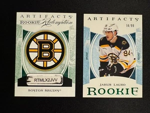 22-23 UD Artifacts Jacob Lauko #203 Rookie Redemption Emerald 14/99 Card Set - Picture 1 of 2