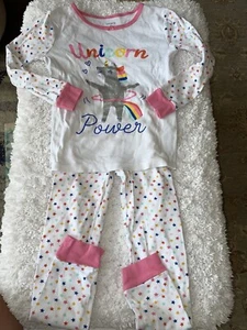 Carter’s Girls Sz. 8 Two Pc. Unicorn Pj Set. Cute - Picture 1 of 10
