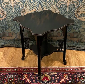 ANTIQUE LIBERTY STYLE MOORISH EBONISED TABLE - Picture 1 of 6