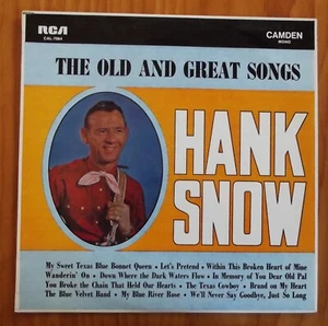 HANK SNOW / THE OLD AND GREAT SONGS RCA RECORDS - Picture 1 of 2