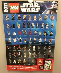 Lego Star Wars 2011 minifigs poster darth maul anakin obiwan vader mandalorian - Picture 1 of 3