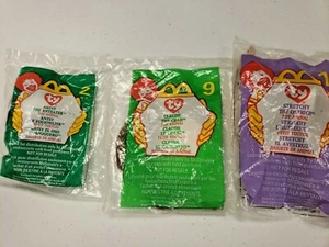 Ty Teenie Beanie Babies #02, #09, #10 McDonalds Retired 1999 Crab Anteater Ostri - Picture 1 of 5