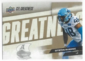 Wynton McManis Toronto Argonauts 2024 UD CFL Football Greatness Gold #90 - Picture 1 of 1