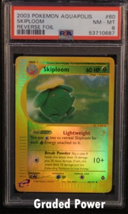 Aquapolis Reverse Holo Skiploom PSA 8 REVERSE HOLO (0687) 60/147 Pokemon - Picture 1 of 1
