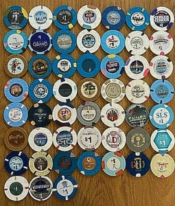 $1 Las Vegas Casino Chip Selection From 50+ Different Casinos (Free UK Postage) - Picture 1 of 102