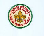 Indian Trails Council Pequot District 1974 Scout-O-Rama patch
