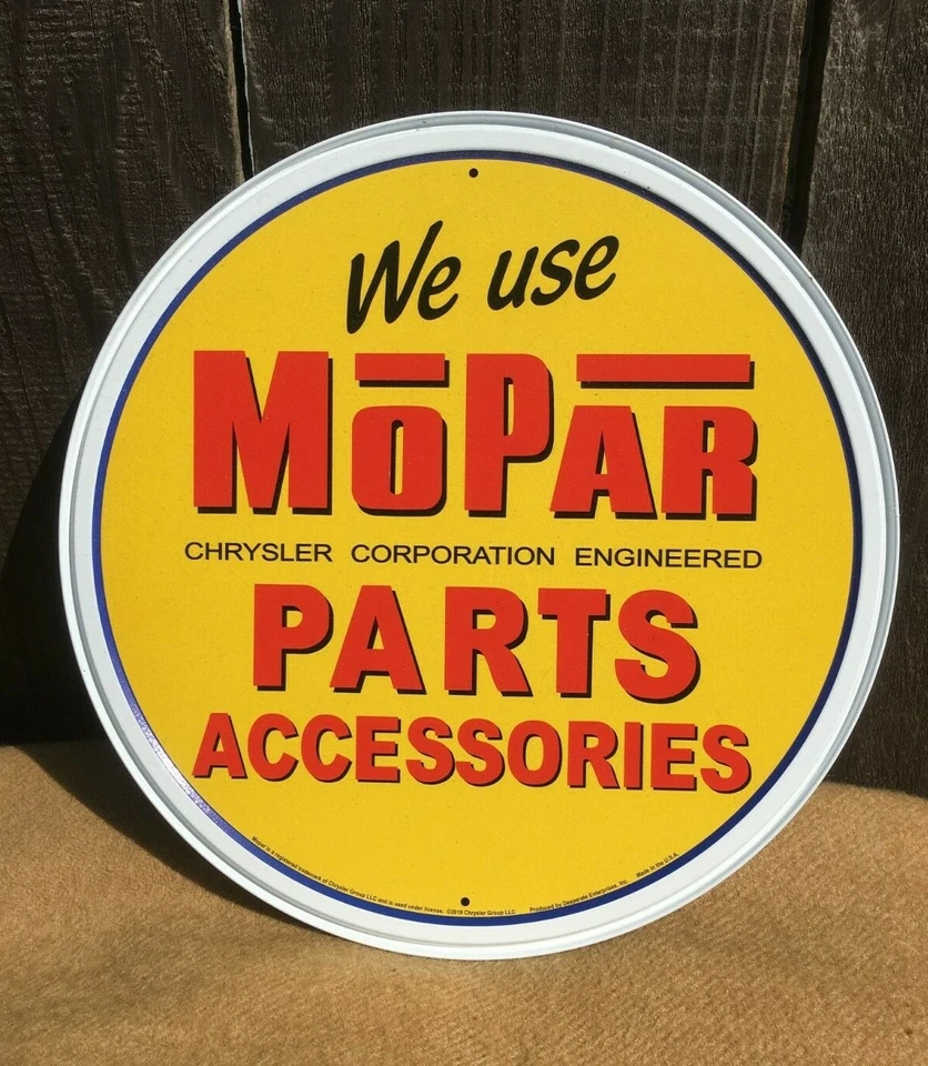 We Use Mopar Parts Accessories Tin Metal Sign Rustic Auto Shop Retro Classic  - Image 1 of 1