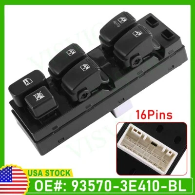 Interruptor de control de ventana principal del conductor delantero izquierdo para LHD Kia Sorento 2002-09 Foto 1 de 4