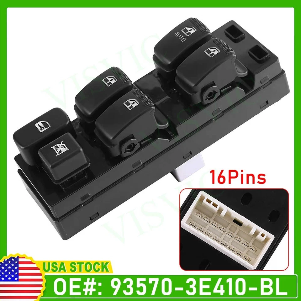 Interruptor de control de ventana principal del conductor delantero izquierdo para LHD Kia Sorento 2002-09 Foto 1 de 4