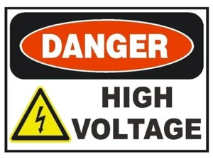 Calcomanía adhesiva de alto voltaje Danger - Imagen 1 de 3