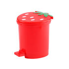 Mini-Mlleimer Erdbeer-Design Kawaii-Container Desktop-Papierkorb-KO