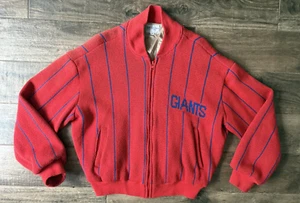80s Cliff Engle Vintage New York Giants Pro Line Wool Sweater Jacket Jersey sz M - Picture 1 of 15