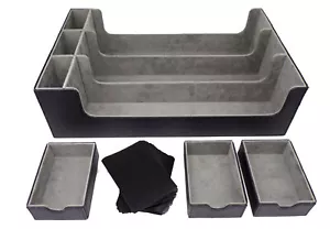 Docsmagic.de Premium Trading Card Storage Box 2-/3-/4-Row Black + Trays & Divide - Bild 1 von 32