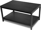 Storage Shelf For Living Room And Office, Easy Assembly, Black (Home Coffee Tabl