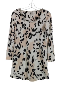 Soma Cool Nights Sleepshirt Nightgown Womens XS Long Sleeve Animal Print - Picture 1 of 8