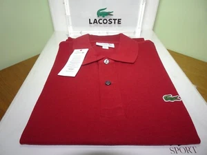 LACOSTE MENS SLIM FIT PIQUE COTTON POLO SHIRT FR 3 XSMALL £95 - Picture 1 of 4