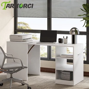 58" White Folding Home Office Desk Computer Desk Conference Workstation Simple - Picture 1 of 15