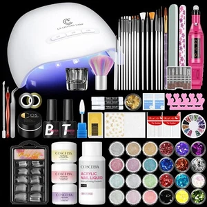 Acrylic Nail Set For Beginner With Everything Acrylic Nail Extension Set Powder - Picture 1 of 19