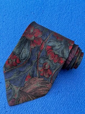 Auténtica corbata LONGCHAMP diseño de flores completas multicolor 100 % seda Foto 1 de 4