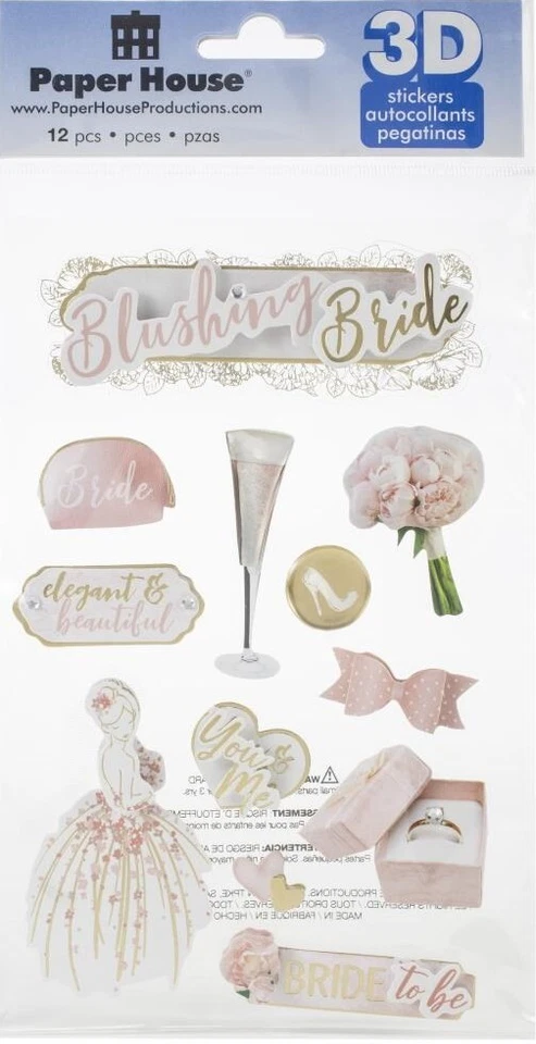 Rubor Novia, Boda - Pegatinas Álbum de Recortes 3D - Casa de Papel STDM-0301 Foto 1 de 1