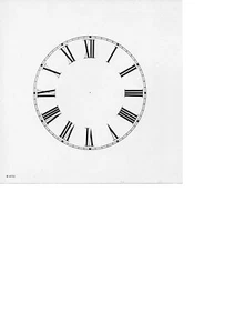 4" Diameter Clock Dial Face Cardstock-Glossy ROMAN & ARABIC with S/F marking - Picture 1 of 3