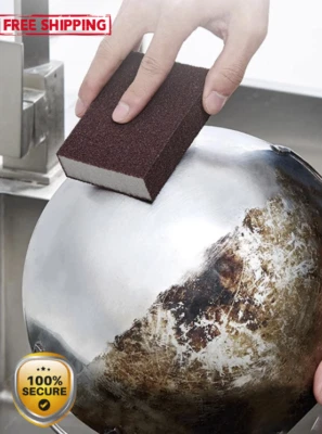 4pcs Emery Sponge Scrubbers – Rust Remover for Pots & Kitchen Cleaning - NEW - Image 1 of 4