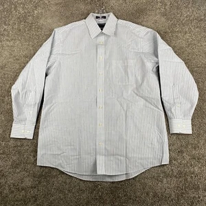 Stafford Regular Fit Dress Shirt Men's Size 16 Multicolor Long Sleeve Striped - Picture 1 of 7