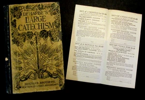 1882 Deharbes großer Katechismus historisch katholischer Katechismus Buch Benziger Bros. - Bild 1 von 14
