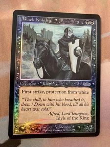 Dci Promo Black Knight Foil English Mtg En Old Frame - Picture 1 of 6