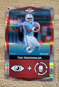 2025 UNO Elite Core Edition Tua Tagovailoa Red Foil Card 171 Miami Dolphins - Picture 1 of 3