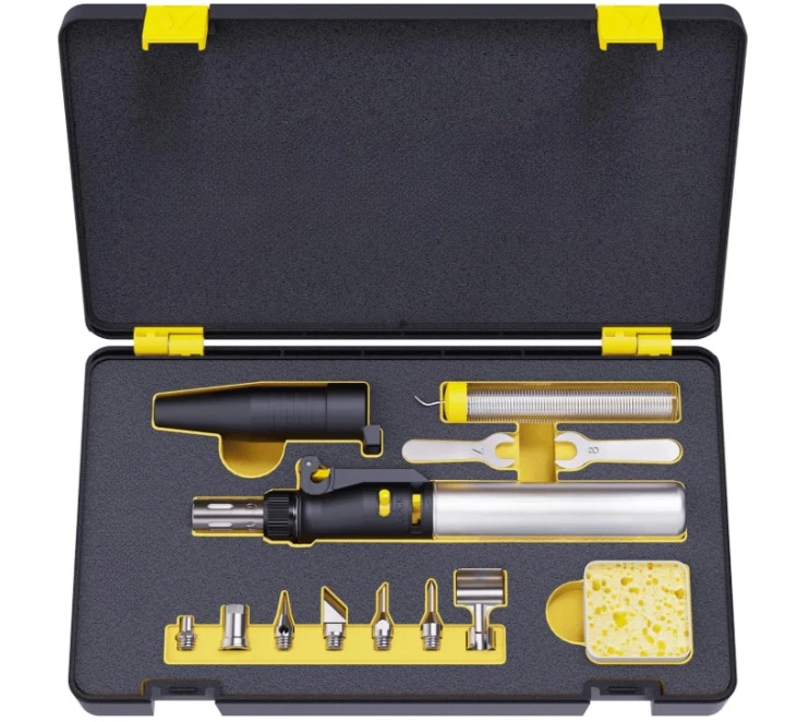 Soldador a butano inalámbrico con lhama ajustável y conjunto de 7 puntas 125W, Novo - Imagem 1 de 4