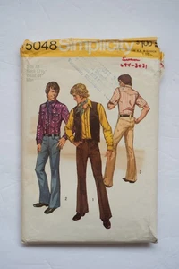 Vintage 1972 Simplicity 5048 Men's size 48 SHIRT/VEST/PANTS Waist 44" - Picture 1 of 2
