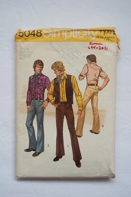 Vintage 1972 Simplicity 5048 Men's size 48 SHIRT/VEST/PANTS Waist 44" - Image 1 of 2