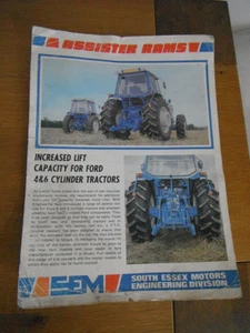 ORIGINAL 'SEM' LIFT ASSISTER RAMS LEAFLET FOR FORD 4&6 CYL TRACTORS 5600 TO TW35 - Picture 1 of 2